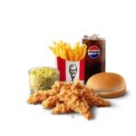 سوبر دينر استربس ٦ قطع استربس وبطاطس وكلوسلو وبيبسي