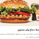 وجبه دجاج وابر مشوي