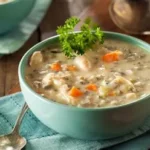 شوربه دجاج بالكريمه