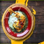 ارز بالملوخيه بدجاج مسلوق