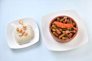 طاجن بامية بالموزات